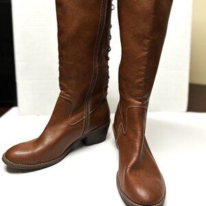 EuroSoft Carlen tall brown leather boots in 9 ½